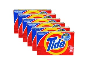 TIDE Powder Detergent Original Scent Travel Size 4 Loads (Pack of 6)