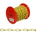 Campbell PD0722027 Low Carbon Steel Inco Double Loop Chain on Reel, Yellow Polycoated, 2/0 Trade, 0.14" Diameter, 125' Length, 255 lbs Load Capacity