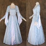 Light Blue Medieval Renaissance Gown Dress Costume LOTR Wedding Small by Artemisia Designs