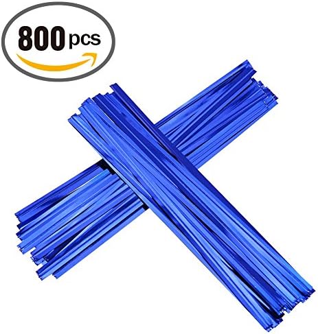 Metallic Blue Twist Ties for Cute Candy&gift(pack of 800)