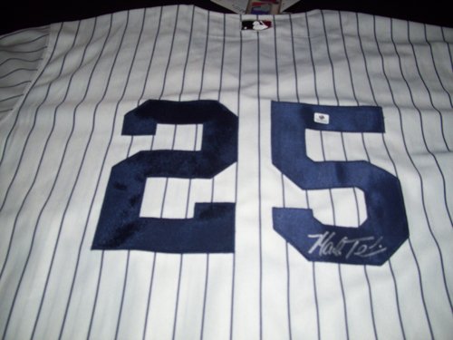 GAI Authentic Mark Teixeira Autograph New York Yankees Jersey