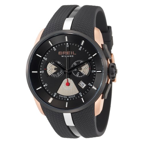 BREIL WATCH MILANO CHR GENT IP BLACK CASE BLACK STRAP BW0426