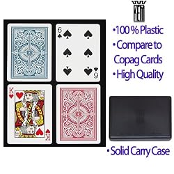 KEM Arrow Double Narrow Bridge Cards Red/Blue (fls)