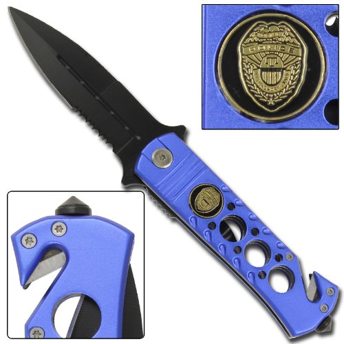 Police True Blue Spring Assisted Tactical Knife Police True Blue Spring Assisted Tactical Knife