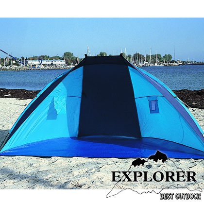 Strandmuschel 270 x 120 x x120 cm blau