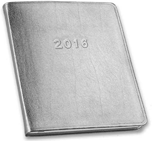 2015-2016 18-Month Monthly Desk Large Silver Planner Calendar Made in USA