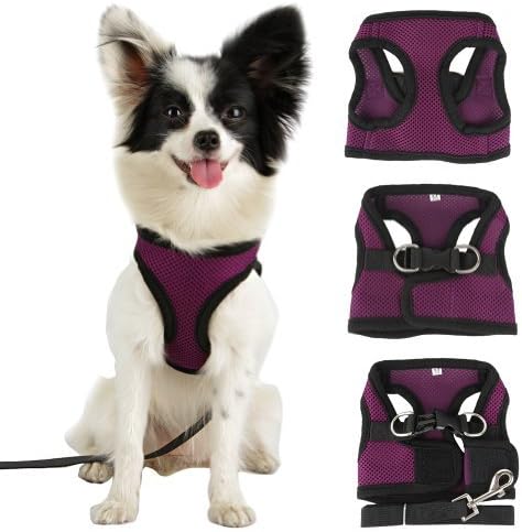 Adjustable Soft Mesh Pet Dog Harness Puppy Doggie Step Mesh Girth Harness Vest Buckle-Medium Size