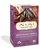 Numi Organic Tea Decaf Black Vanilla, Full Leaf Decaf Black Tea, 16-Count Tea Bags (Pack of 3)