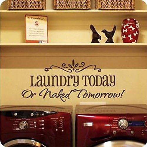Longam12 Laundry today DIY Art Wall Decal Decor Room Stickers Vinyl Home Mural Paper