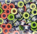 EyeLets Etc 1/8 Inch Round Top Painted Eyelets Citrus Color Assortment, Pack of 100