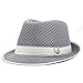 The Hat Depot Light Weight Classic Soft Cool Mesh Crushable Fedora hat (S/M, Grey)