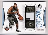 D.J. WHITE 2008-09 SP Authentic #140 JERSEY PATCH AUTOGRAPH Rookie Card RC #085 of 499 Made! Charlotte Bobcats Basketball