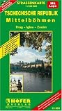 H�fer Stra�enkarten, Tschechische Republik, Mittelb�hmen, Prag / Iglau: 2-sprachige Ausgabe. (CS 005)