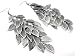 Beautiful Creation NENA Many Leaf Charms Long Chandelier Earrings Antique Silver Tone