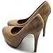 Ollio Women's Shoe Platform Faux Suede Classic High Heel Stiletto Multi Color Pump