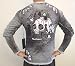 Ed Hardy Luxury Pullover Sweater Embroidered Skull Four Aces Large