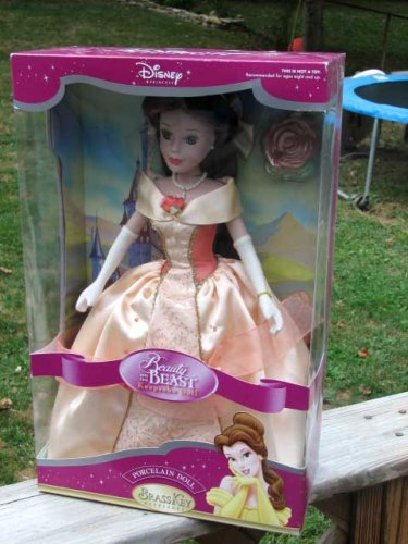 Childrens Toyshop  Toys : Disney Princess Beauty and the Beast 16" Holiday Romance Belle Porcelain Doll