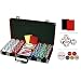 Premium 300 Diamond Suited Poker Chip Set w/black aluminum case, 6 dealer buttons, 2 Cut Cards, 5 dice and 2 playing card decks