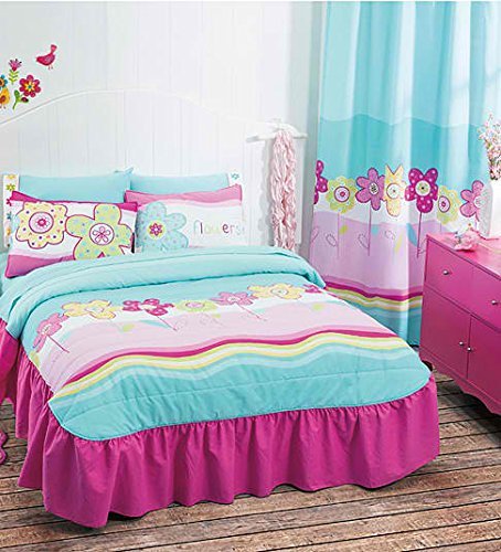 NEW Summer Fun Teens Bedspread Set, Sheet Set and Curtains (Full/Queen)