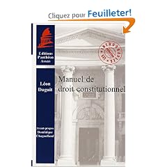 Manuel de droit constitutionnel