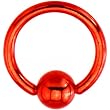 16 Gauge Red Electro Titanium BCR Captive Ring -5/16"