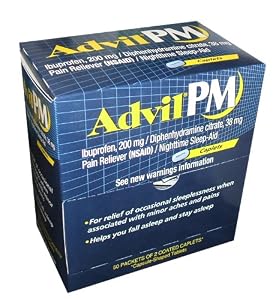 Advil PM Pain Reliever with Sleep Aids, 100 Count