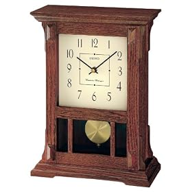 Seiko Mantel Clock With Brown Wooden Case Westminster Whittington Chime Automatic Chime... by Seiko