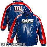 New York Giants Big & Tall Ultra Fan Faux Leather Jacket - 4XL