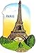 WitnyStore Tiny Eiffel Tower on The Champ de Mars in Paris France Western Europe Tourist Attractions Resin Refrigerator Magnet Traveler Souvenir Gift Memento 3D Fridge Magnets
