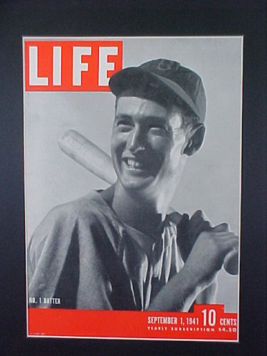 Ted Williams Number 1 Batter September 1 1941 Life Magazine Professionally Matted Cover Ready For Framing