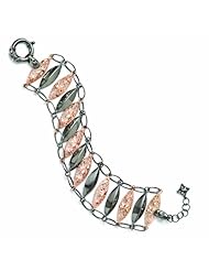 Leslies Sterling Silver Pink & Black Bracelet