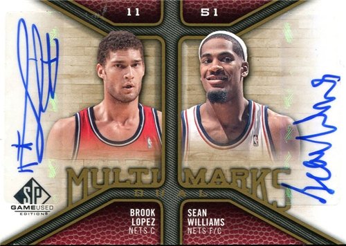 Brook Lopez & Sean Williams Autographed/Hand Signed 2009-2010 Upper Deck Sp Card