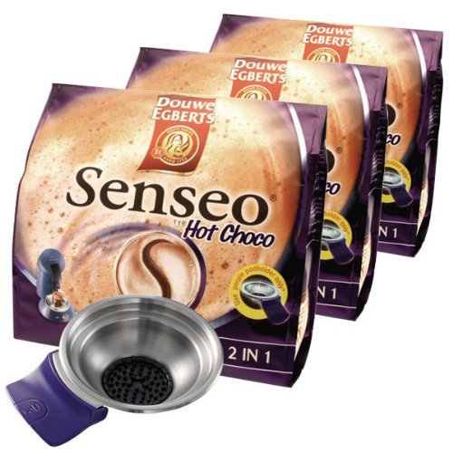 Hot Choco Starterpack Deluxe: 3 x Pads + Padhalter HD7005 für Senseo New Generation: HD7820 - HD7824, HD7830, HD7841, HD7842
