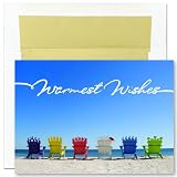 Chairs On Beach Holiday Cards