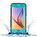 S6 Waterproof Case, Caka [Newest Version] Full-Body Underwater Waterproof Shockproof Dirtproof Durable Full Sealed Protection Case Cover with Kickstand for Samsung Galaxy S6 - (Teal)