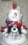 3 Tier Fire Doggies Baby Diaper Cake