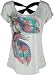 FULL TILT Lace Back Feather Womens Top