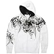Fox Racing Soho Men's Front Fleece Hoody Zip Sports Wear Sweatshirt - White