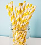Paper Party Straws | 50 Ct (Yellow)
