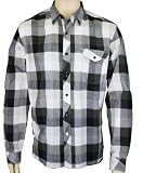 Billabong Men's Button Down L/S Black White Plaid Shirt M524QBEN-BLK