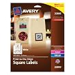 1 1/2Inx1 1/2In White Label Square Permanent For Laser/Inkjet