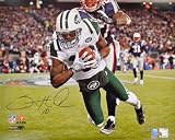 Santonio Holmes Autographed 16x20 Photograph | Details: New York Jets, vs. New England Patriots, Horizontal
