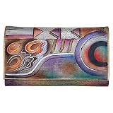 Anuschka Abstract Classic Check Book Wallet/Clutch