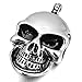 Men's Stainless Steel Pendant Necklace Silver Skull Gothic Polished -with 23 inch Chain