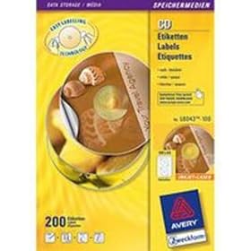 Avery Laser Classic Size CD/DVD 100Shts