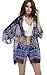 Upopby Women's Floral Printed Chiffon Swimsuits Cover Up Beach Bikini Kimono Cardigan