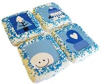 Olde Naples Chocolate White Chocolate Dipped Graham Crackers, 24-Ounce Snowman Gift Box