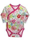 Itzy Bitzy Flower Show Long Sleeve Wrap Bodysuit Onezie by Zutano