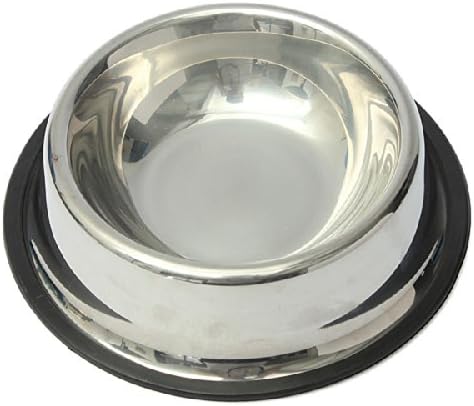 FOCUSPET Stainless Steel Pet Food Bowl Dog Cat Puppy Travel Feeding Feeder Water Dish New 17.5cm