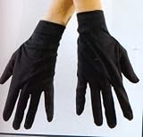 Schwarze Stoff-Handschuhe
